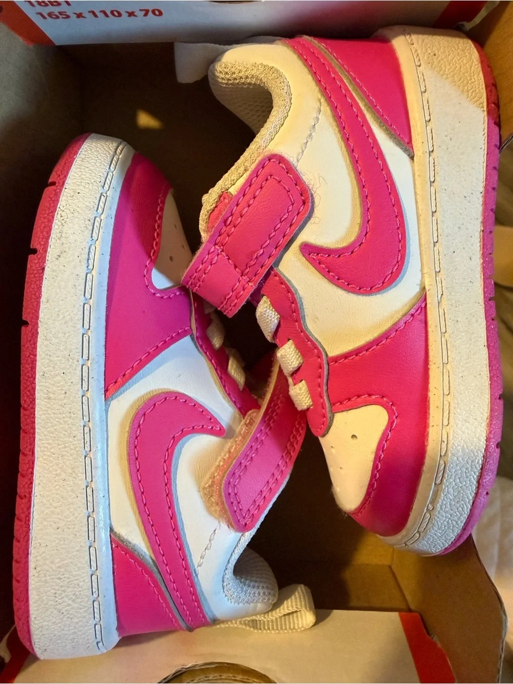 Nike Court Borough Low Recraft size 4 pink white